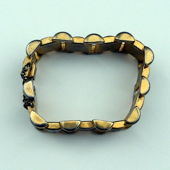 🔴 Vintage Damascene style black & gold bracelet - Picture 7 of 8